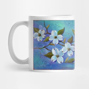 white dogwood flowers Mug